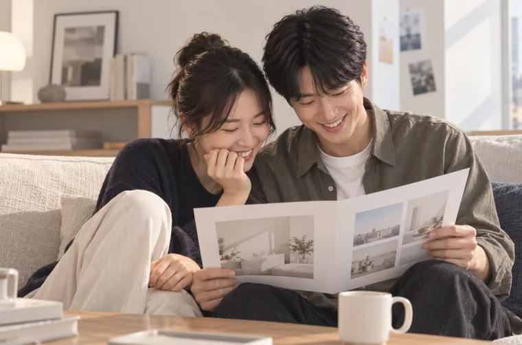 함께 자료를 보는 예비부부